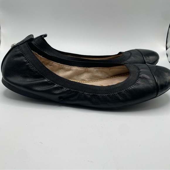 Sam Edelman Cap Toe Baxton Womens Ballet Shoes Flats Size 6.5 Black Leather - Picture 4 of 6